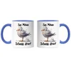 Sei eine Möwe Scheiss drauf Böse Möwe Tasse Blau - Lustiges Produktbild-Vorschau 3