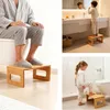 Klappbarer Holz-Toilettenhocker für ergonomische WC-Haltung Produktbild-Vorschau 3