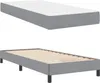 vidaXL Sommier tapissier gris clair 100 x 200 cm tissu Voir les images du produit 5