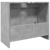 A grey cabinet with a concrete texture, shown from the front with the doors open. Produktbild-Vorschau