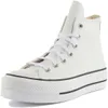 A white Converse Chuck Taylor All Star Lift Leather High sneaker is shown against a white background. Produktbild-Vorschau