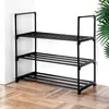 Regał na buty metalowy czarny 3-poziomowy 57x28x55 cm Podgląd zdjęcia produktu 2