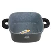 A square-shaped pot with two handles, shown from a front-facing angle against a white background. Produktbild-Vorschau