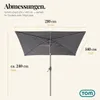 Sonnenschirm mit Kurbel inklusive Kühltasche & Tragetasche Produktbild-Vorschau 5