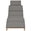 A top-down view of a grey chaise lounge with a wooden frame. Produktbild-Vorschau