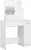 vidaXL Toaletka z diodami LED biała 86,5x35x136 cm Podgląd zdjęcia produktu 1