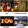 A collage of four images depicting different romantic and festive settings, each labeled with a word related to relationships or holidays. Náhled obrázku produktu