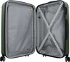The interior of an open green suitcase. Produktbild-Vorschau