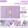 (Couleur lilas) Classeur à budget avec enveloppes zippées, Voir les images du produit 5