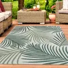 In- & Outdoor Teppich Sisal Optik Palmenzweige in grün auf Produktbild-Vorschau 1