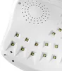 Close-up view of the underside of a white electronic device, likely a nail lamp, showing multiple small, gold-colored LED lights embedded in angled recesses. Anteprima dell’immagine prodotto