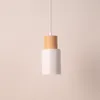 "KIRA" suspension en métal blanc et bois - style scandinave Voir les images du produit 2