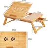COSTWAY Bambus Laptoptisch klappbar, Notebooktisch Produktbild-Vorschau 7