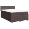 vidaXL Boxspringbett mit Matratze Dunkelbraun 140x200 cm Produktbild-Vorschau 3