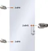 Zeichnung einer Glaszimmertür mit Maßangaben für Griff- und Scharniermontage Produktbild-Vorschau