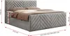 MKS MEBLE Boxspringbett 200x200 mit Bettkasten Matratze H3 Produktbild-Vorschau 5