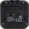The back of a black digital timer showing manufacturer information and regulatory marks. Produktbild-Vorschau