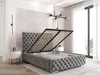 A tufted upholstered bed with its storage compartment open, in a modern bedroom setting. Produktbild-Vorschau