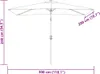 vidaXL Slnečník 200x300 cm zelený obdĺžnikový Náhľad obrázku produktu 8