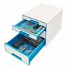 LEITZ Schubladenbox WOW CUBE 4 Schübe perlweiß/blau Produktbild-Vorschau 2