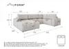 MIUFORM Lulu Ecksofa mit Bettfunktion und Bettkasten U-FORM Produktbild-Vorschau 6