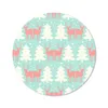 MuchoWow® Mauspad Mousepad Hirsche - Muster - Rosa 20x20 cm Produktbild-Vorschau 1
