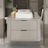 Rodan | Waschbeckunterschrank 80cm | Beige Matt - Holz | Produktbild-Vorschau 5