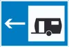 Wohnwagen links Symbol Schild A2 (420x594mm) Produktbild-Vorschau 1