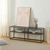 Stolik pod telewizor 'Solund' 120x30x46cm czarny stalowy Podgląd zdjęcia produktu 1
