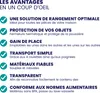 DEUBA® 6x Boîte de rangement 60L en plastique transparent Voir les images du produit 4