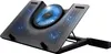 A black laptop cooling pad with blue LED lights. Produktbild-Vorschau