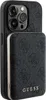 A close-up view of the back of a black iPhone 13 Pro case with a built-in power bank. Produktbild-Vorschau