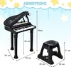 Kinderklavier mit 31 Tasten und Hocker, Schwarz, 35 x 30 x Produktbild-Vorschau 3