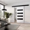 Interiérové posuvné dveře BARRET 16 - 106 cm, bílé / černé Náhled obrázku produktu 1