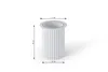 LOMELO Design Couchtisch rund Weiß Ø67 – Rillenfuß, 42 cm Produktbild-Vorschau 3