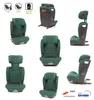 A collage of different views and features of a green car seat. Podgląd zdjęcia produktu