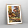 Gerahmtes Poster - Rahmen in heller Eiche - Park Herbst Produktbild-Vorschau 8
