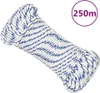 vidaXL Bootsseil Weiß 4 mm 250 m Polypropylen Produktbild-Vorschau 6