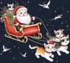 Santa Claus Schlitten Katzen Kätzchen - Weihnachten Produktbild-Vorschau 3