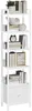 Bücherregal mit Schublade, Standregal, 6 Ebenen, 33 x 24 x Produktbild-Vorschau 9