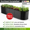 BRAST Hochbeet Metall Julia Midi | 240x80x80cm Schwarz | Produktbild-Vorschau 9