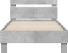 vidaXL Bettgestell mit Kopfteil Betongrau 100x200 cm Produktbild-Vorschau 5