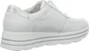 A side view of a white sneaker with a silver accent on the heel. Anteprima dell’immagine prodotto