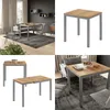 A collage of images showing a dining table in different settings and views, including a lifestyle shot in a dining room and product shots. Anteprima dell’immagine prodotto