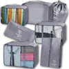 Set da viaggio di 7 organizer impermeabili per valigie, Anteprima dell’immagine prodotto 2