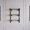 QLS Wandhalterung Kiefernholz für 3 Ski Snowboards und Produktbild-Vorschau 4