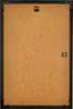 The back of a black picture frame with a brown backing board. Produktbild-Vorschau