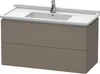 Waschtischunterbau L-CUBE 469x1020x558mm flannel grey Produktbild-Vorschau 1