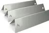 Three stainless steel heat shields for a grill, arranged diagonally. Podgląd zdjęcia produktu
