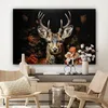 MuchoWow® - Leinwandbilder - Hirsch - Tier - Blumen - Natur Produktbild-Vorschau 7